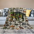 thumbnail image 2 of ARISTURING  Dinosaur Flannel Blanket for Boy Girl Dino Unique Gift Dino Room Decor Throw Blanket for Teen Kid for Couch Bed,Educational Blanket for Kid,Jurassic Dinosaur Lover Fan Gift ' for Kid, 2 of 6