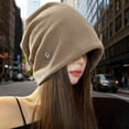 thumbnail image 5 of Women's Oversized Slouchy Knit Beanie, Extra Large Loose Winter Hat, Thickened Double Layer Cold Weather Cap for Big Head, Daily Casual Wear and Gift Coffee, 5 of 6