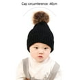 thumbnail image 5 of SPRING PARK Autumn Winter Infant Baby Boy Girl Woolen Yarn Knitted Hat Outdoor Casual Cap Soft Warm Single Pompom Beanie, 5 of 5