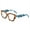 Brown Blue, variant on Thick Cat Eye Reading Glasses Fashionable Oversized Polygonal Readers Women's Trendy Butterfly Presbyopic Glasses  1.50