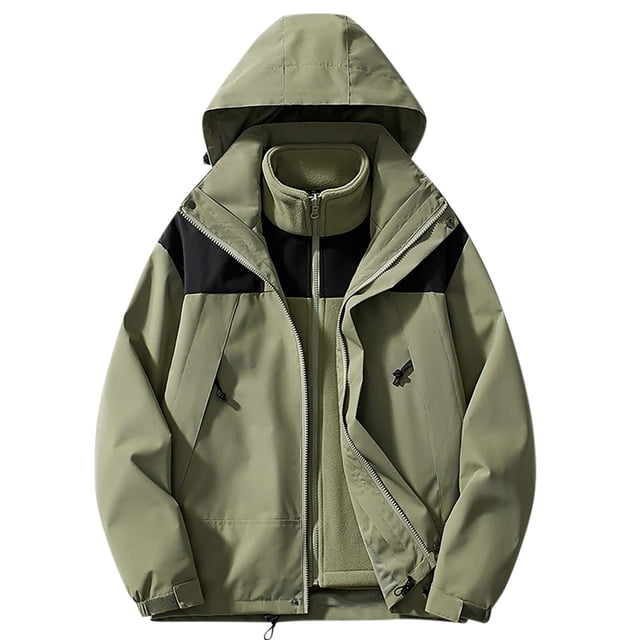 Blusa y camisa de manga larga con cuello vuelto para hombre, estilo casual, para exteriores, deportes, bolsillos con cremallera, color liso, con capucha, manga larga, cuello vuelto, chaqueta, blusa pa