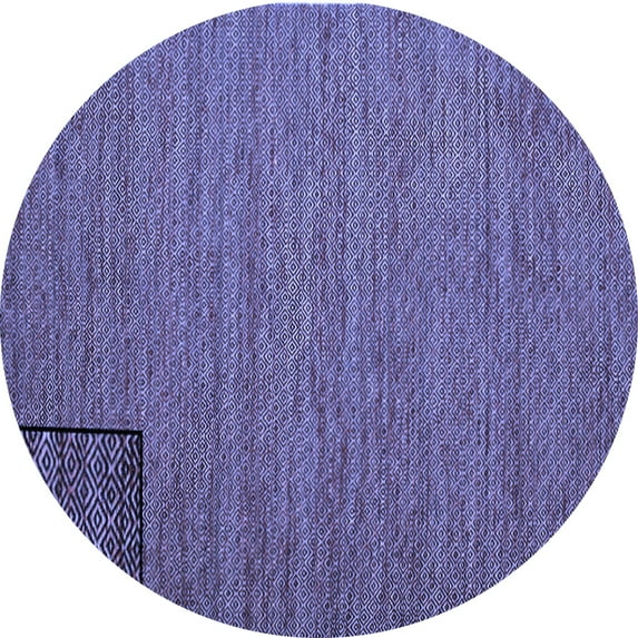 Ahgly Company Indoor Round Abstract Blue Contemporary Area Rugs, 4' Round
