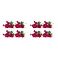 thumbnail image 3 of Toystoory 4X flor artificial planta de imitación hogar calcomanía mano de obra atractiva seda multipropósito flores falsas boda decoración Vino rojo 2piezas, 3 of 6