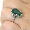 thumbnail image 2 of Natural Green Onyx Gemstone Coffin Ring, Handmade 925 Sterling Silver Jewelry For Women, Statement Proposal Ring, Anniversary Gifts For Women, Unique Giftable Ring (green-onyx, Size 7), 2 of 6