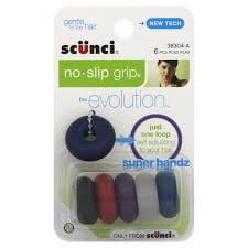 Scunci No Slip Grip Evolution Super Bandz Hair Elastics - Walmart.com