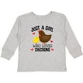 thumbnail image 3 of Inktastic Just a Girl Who Loves Chickens Girls Long Sleeve Toddler T-Shirt, 3 of 5
