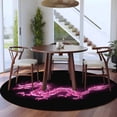 thumbnail image 3 of Round Rug 7Ft Washable Non-Slip, Dragon Flames Circle Area Rugs for Living Room Bedroom, Purple Dragons Abstract Modern Art Indoor Floor Mats Carpet Runner for Home Decor Aesthetic, 3 of 8