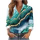 thumbnail image 3 of TaTaai Women's Casual Blouse Long Sleeve Button Down Shirt Floral Print Lapel Collar Soft Cotton Relaxed Fit Tunic Daily Wear Gift, 3 of 6