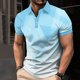 thumbnail image 4 of Blusa y camisa de manga corta con cuello vuelto para hombre, informal, estampada, de moda, de manga corta, con solapa, para hombre, 4 of 7