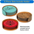 thumbnail image 2 of RC-135 Coaster Laser Engraved Leatherette - Round Coasters - Many Colors - Single / Coasters Sets - rc135 reconnaissance aircraft, 2 of 3