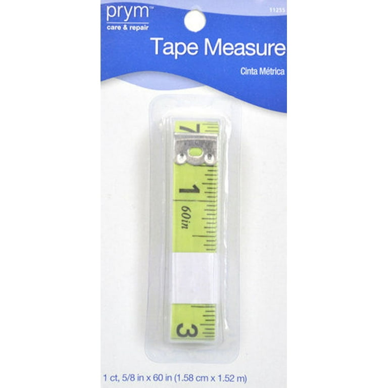 Prym spring tape measure, 150 cm/60 inch, yellow / white