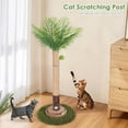 thumbnail image 6 of Cat Scratching Post, 35 Inch Tall Cat Scratcher Cat Tree Tower with Hanging Ball for Indoor Cats Adults,Sisal Rope Kitten Scratch with Interactive Mouse Cat Toy (41in, Monstera), 6 of 7