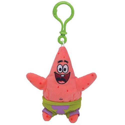 TY Beanie Baby PATRICK STAR ( SpongeBob Squarepants Plastic Key Clip ) (4 inch) Walmart