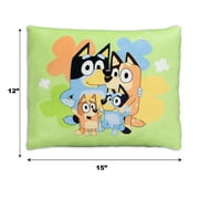Bluey and Family Squishy Toddler Pillow, 12x15, Green