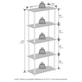 thumbnail image 3 of Furinno Turn-N-Tube 5-Tier Multipurpose Compact Display Rack, Shelving Unit, Bookcase, Americano/Black, 3 of 5