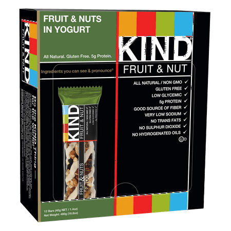 KIND Bars, Fruit & Nuts in Yogurt, 12 Bars, Gluten Free