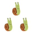 thumbnail image 2 of Transemion Plush Snail Shaped Dog Toy Machine Washable Cleaning Squeaky Type1 3Set, 2 of 6
