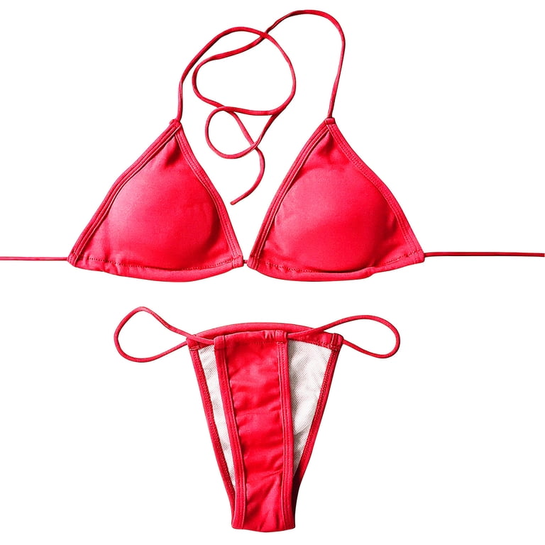 Red Beauty Brazilian Padded Push Up Thong Bikini Amazon.com: Sexybody Women main image 2