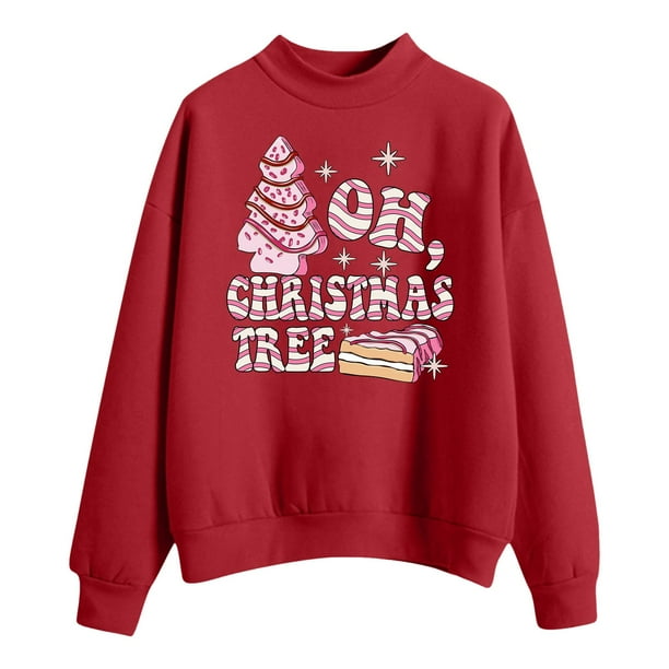 WILLBEST Sudadera Mujer Suéteres Estampados Navideños de Otoño E Invierno para Mujer Chica