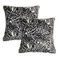 thumbnail image 5 of Home Soft Things Animal Print Faux Fur Pillow Covers, Set of 2, 20"x20", Blida, 5 of 6