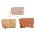 thumbnail image 3 of Qarigey Bolso bandolera de moda, bolso duradero y ligero, bolso de hombro, bolso de paja, billetera conveniente Bolsas de mensajero y de hombro Beige, 3 of 6