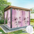 thumbnail image 6 of Pink Floral Outdoor Curtains for Patio Waterproof,Windproof Privacy Curtains with Weighted Bottom,Vintage Botanical Gradient Pastel Painting Outside Drapes for Picnic Garage Yard 54"x84" 1 Panel, 6 of 8