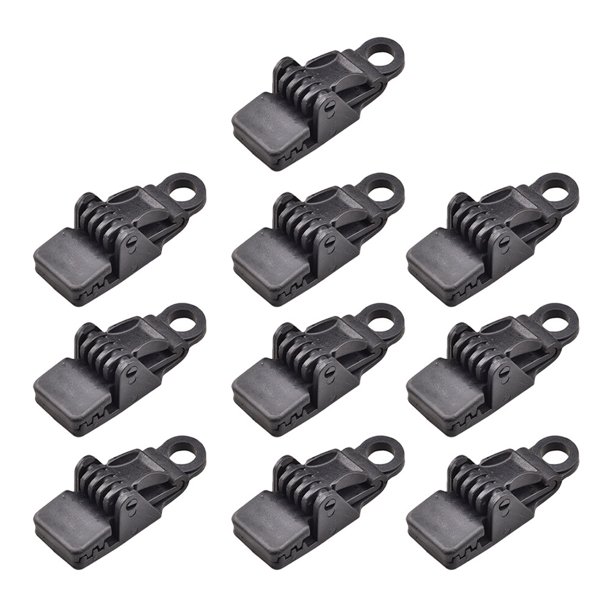 ColoMX Clips de lona de 10 pcs clips de carpa de plástico carpa de campamento al aire libre pinzas de agarre de bloqueo