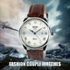 thumbnail image 1 of Reloj de negocios para hombre, correa de cuero, reloj de pulsera Vintage, informal, resistente al agua para amantes JShteea El nuevo, 1 of 9