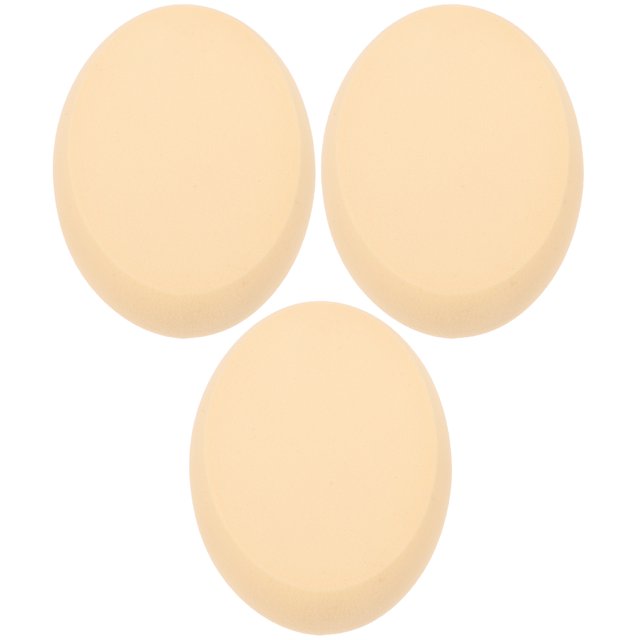 Miangastore 3PCS Beige Makeup Powder Puffs for Loose Powder and Foundation with Hydrophilic Polyurethane 70mm x