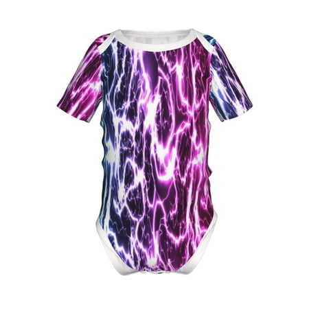 

Yiaed Blue Lightning Print Infant Climbing Short Sleeve Onesie One-Piece Baby Bodysuit Clothes 0-12 Months -9M