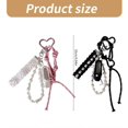 thumbnail image 3 of Lovely Ballet Lace Pearls Keychain Pendant Bag Phone Pendant Women Backpack Handbag Charm Lovely Hangings Decoration Pink, 3 of 4
