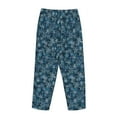 thumbnail image 3 of Lsque Blue and White Gradient Snowflake Print Women's Pajama Pants, Lounge Pant - Comfortable Home Wear,Elastic Waistband, Stylish Design-X-Large, 3 of 9
