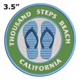 thumbnail image 2 of Thousand Steps Beach, California 3.5 Inch Iron Or Sew On Embroidered Fabric Badge Patch Ocean Beach, Salt Life Iconic Series, 2 of 2