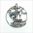 thumbnail image 3 of U8MO 3/10/30/100pc retro style Pirate ship alloy charms pendants 43x38mm-ancient silver-3pcs, 3 of 5