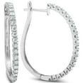 thumbnail image 3 of Pompeii 1 Carat Diamond Hoops White Gold 3/4" Tall (H-I,I2), 3 of 5