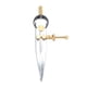 thumbnail image 2 of Pinza Divisora ​​​​de Ala De Resorte Ajustable Con Cerradura De 4 Pulgadas, Brújula De Cuero De Acero, Herramienta De Brújula De Dibujo Para Carpintería, Metalurgia, Dibujo, 2 of 7