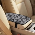 thumbnail image 4 of Xixirimido Car Seat Cover Set of 5 Pieces Front Seat Covers with Matching Seat Belt and Center Console Covers PU Leather Fits Most Vehicles, Halloween Gothic Skull Bats, 4 of 8