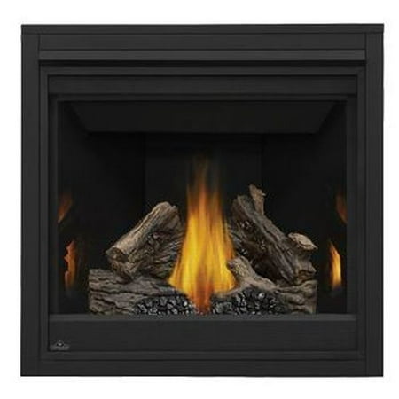 Top Rear Vent Electronic Ignition Fireplace With Black