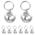 thumbnail image 1 of 10 cascabeles pequeños para collar de perro, cascabeles, accesorios colgantes para gato, cachorro y gatito (plata, 18 mm), 1 of 1