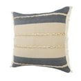 thumbnail image 6 of Laddha Home Designs 24" Tan and Blue Striped Square Throw Pillow with Jute Braiding, 6 of 9