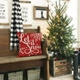 thumbnail image 5 of Christmas Pillow Covers 18x18 Set of 4 for Christmas Decorations Let it Snow Joy Red Christmas Pillows Hello Winter Holiday Throw Pillows Christmas Farmhouse Decor for Couch, 5 of 6