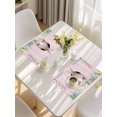 thumbnail image 5 of Easter Bunny Placemats Set of 8, Eggs Cute Rabbit Pink Wooden Grain Farm Placemats for Dining Table, Place Mats for Kitchen Tabletop, Waterproof Wipeable Dining Table Mats Set, 5 of 9