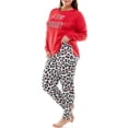 thumbnail image 5 of Jaclyn Women and Women's Plus Holiday Printed Long Sleeve Pajama Set, 5 of 5