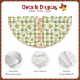 thumbnail image 5 of Halloween Christmas Tree Skirt - Square Texture Daisies Flowers 48 Inches Christmas Tree Skirt for Halloween Holiday Indoor Home Christmas Tree Decorations with Three Ribbons, 5 of 7