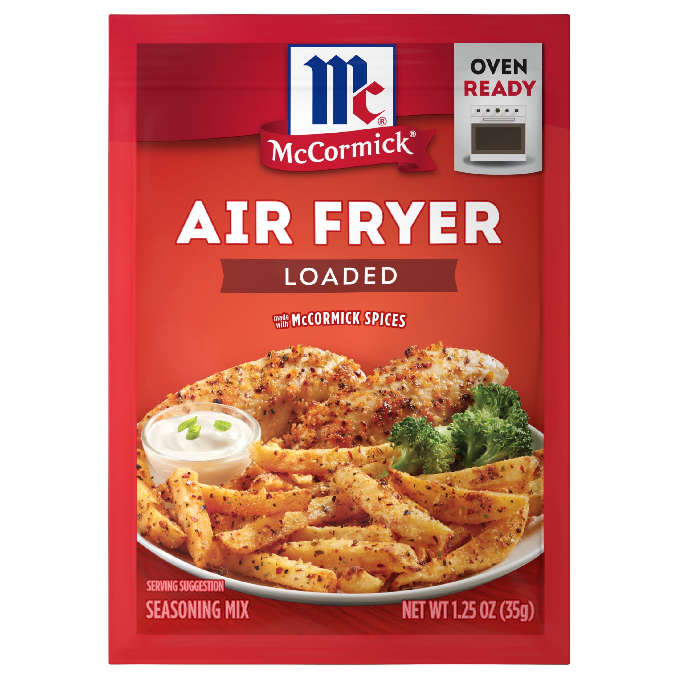 (2 pack) McCormick Air Fryer Loaded Seasoning Mix, 1.25 oz Packet
