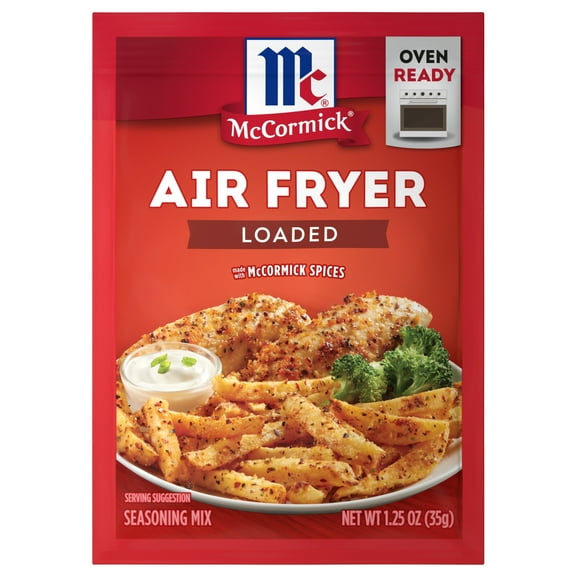 McCormick No Artificial Flavors Air Fryer Loaded Seasoning Mix, 1.25 oz Packet