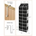 thumbnail image 4 of Over The Door Shoe Organizer with 16 Large Pockets, Hanging Shoe Rack for Closet Door, Space Saving Shoe Storage for Boots, Heels & Sneakers, Black, 4 of 7