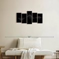 thumbnail image 2 of Elephant Stock Sound Wave Wall Art - Horizontal Multi Panel Canvas - Living Room Wall Decor - Music Multi Panel - Black And Gray Decor - 34" x 16", 2 of 4