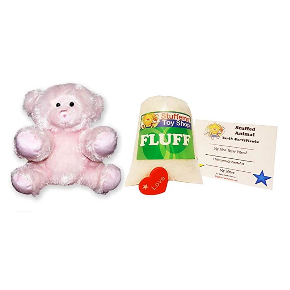 Make Your Own Stuffed Animal Mini 8 Inch Super Soft Pink Teddy Bear Kit No Sewing Required