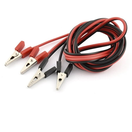 Double End Alligator Clip Clamp Battery Test Booster Jumper Cable 1.5M Long